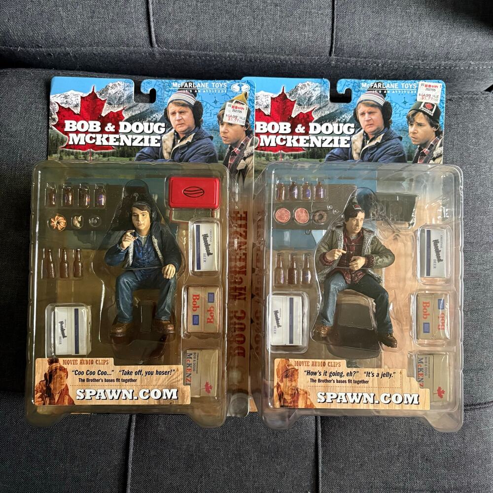 Bob & Doug McKenzie Figures Strange Brew Spawn Todd McFarlane Toys Vintage 2000